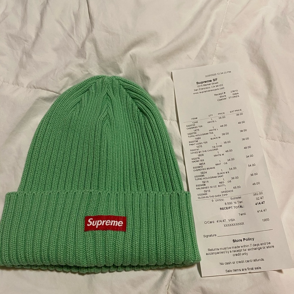 Supreme overdyed beanie
